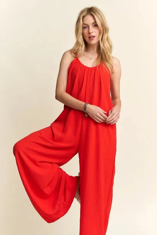 ADORA Wide Leg Casual Cami Jumpsuit