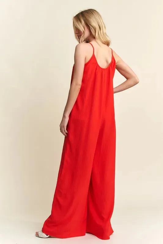 ADORA Wide Leg Casual Cami Jumpsuit