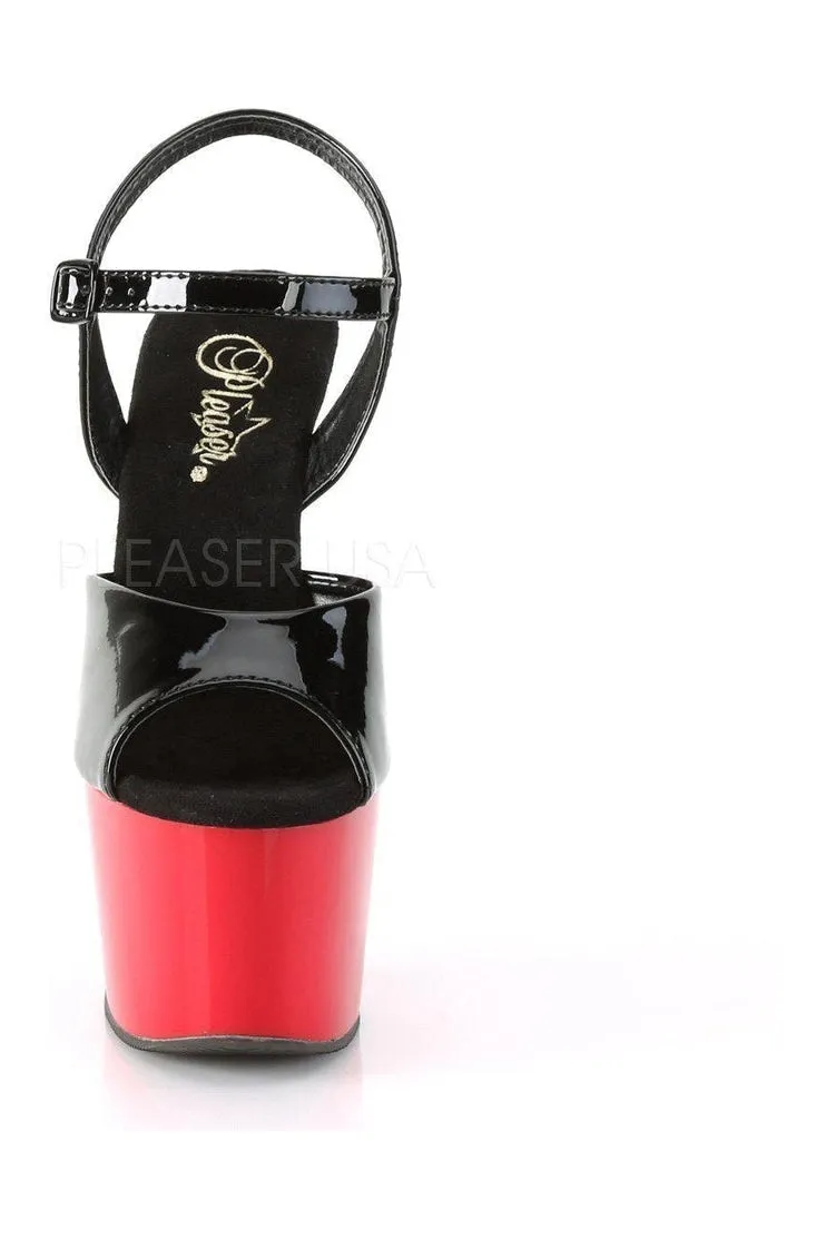 ADORE-709 Platform Sandal | Black Patent