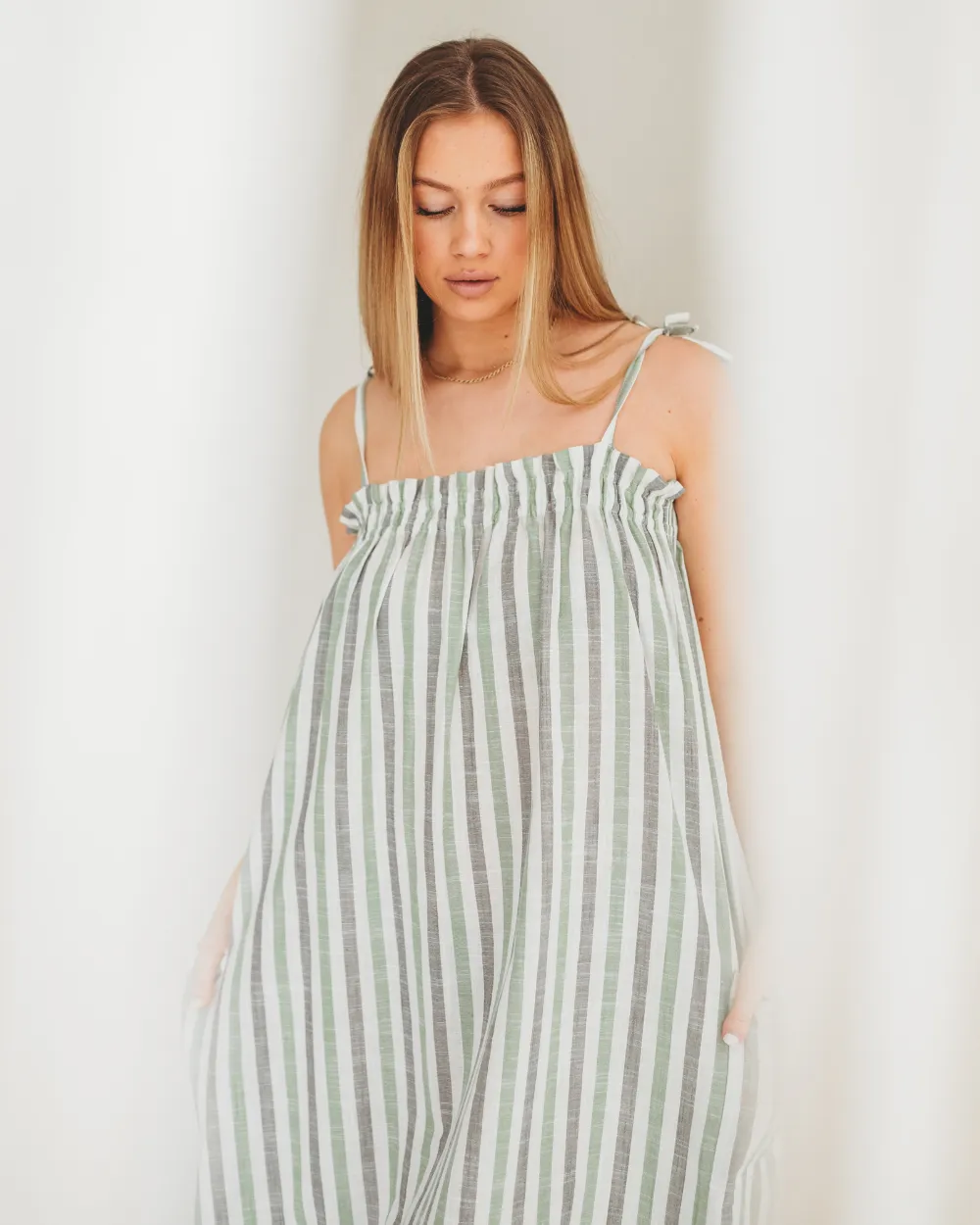 Anna Woven Stripe Dress Skirt