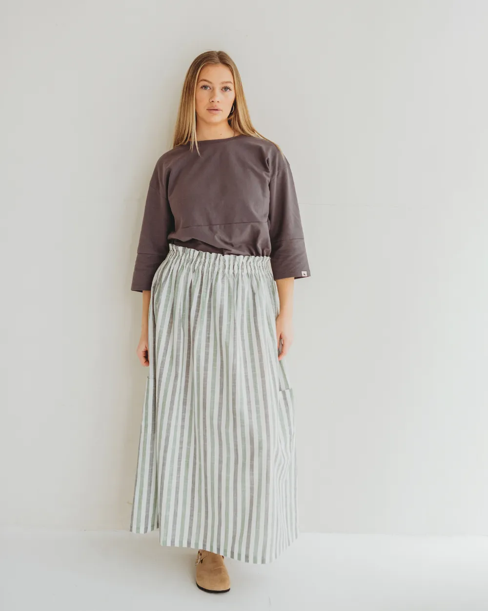 Anna Woven Stripe Dress Skirt