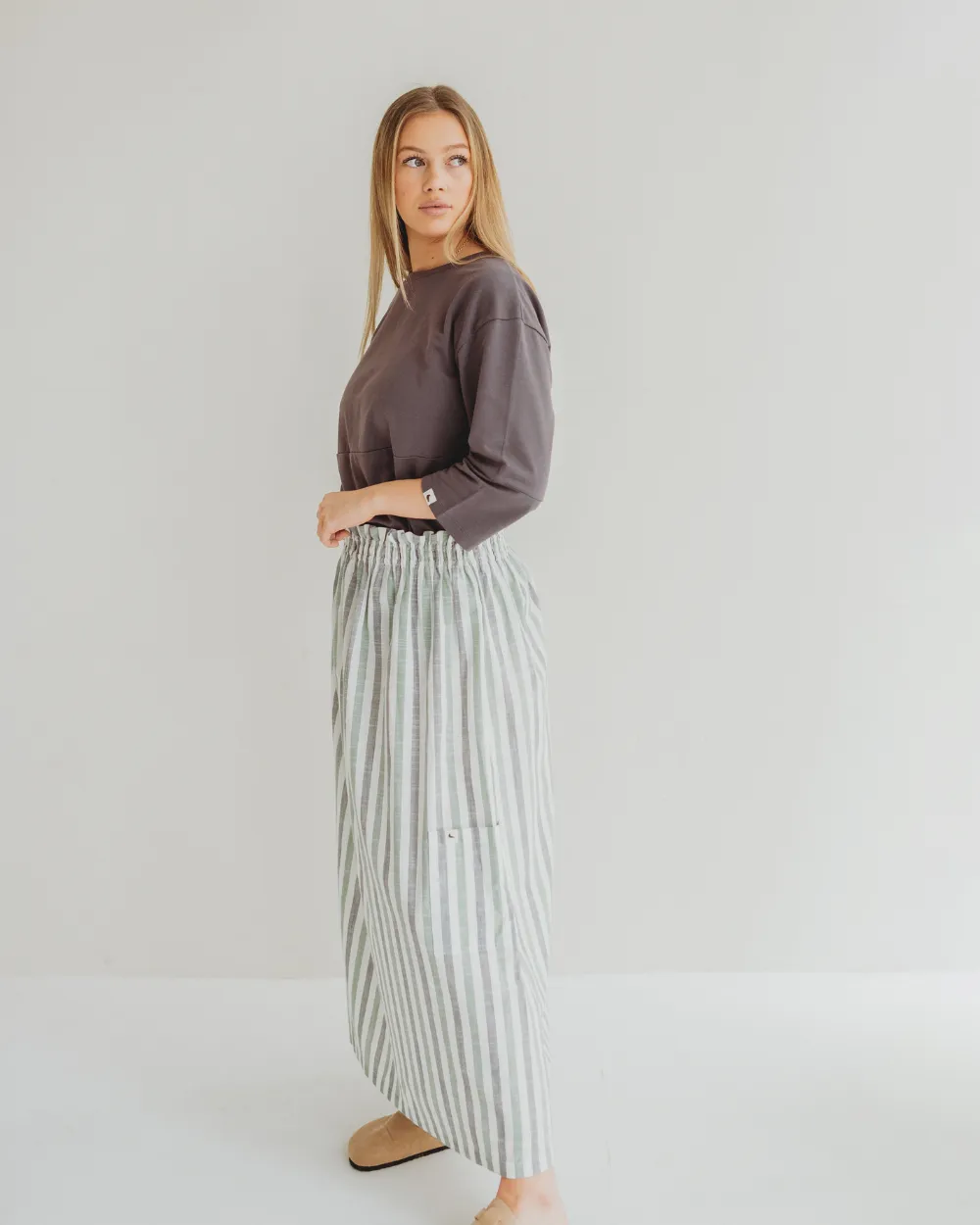 Anna Woven Stripe Dress Skirt