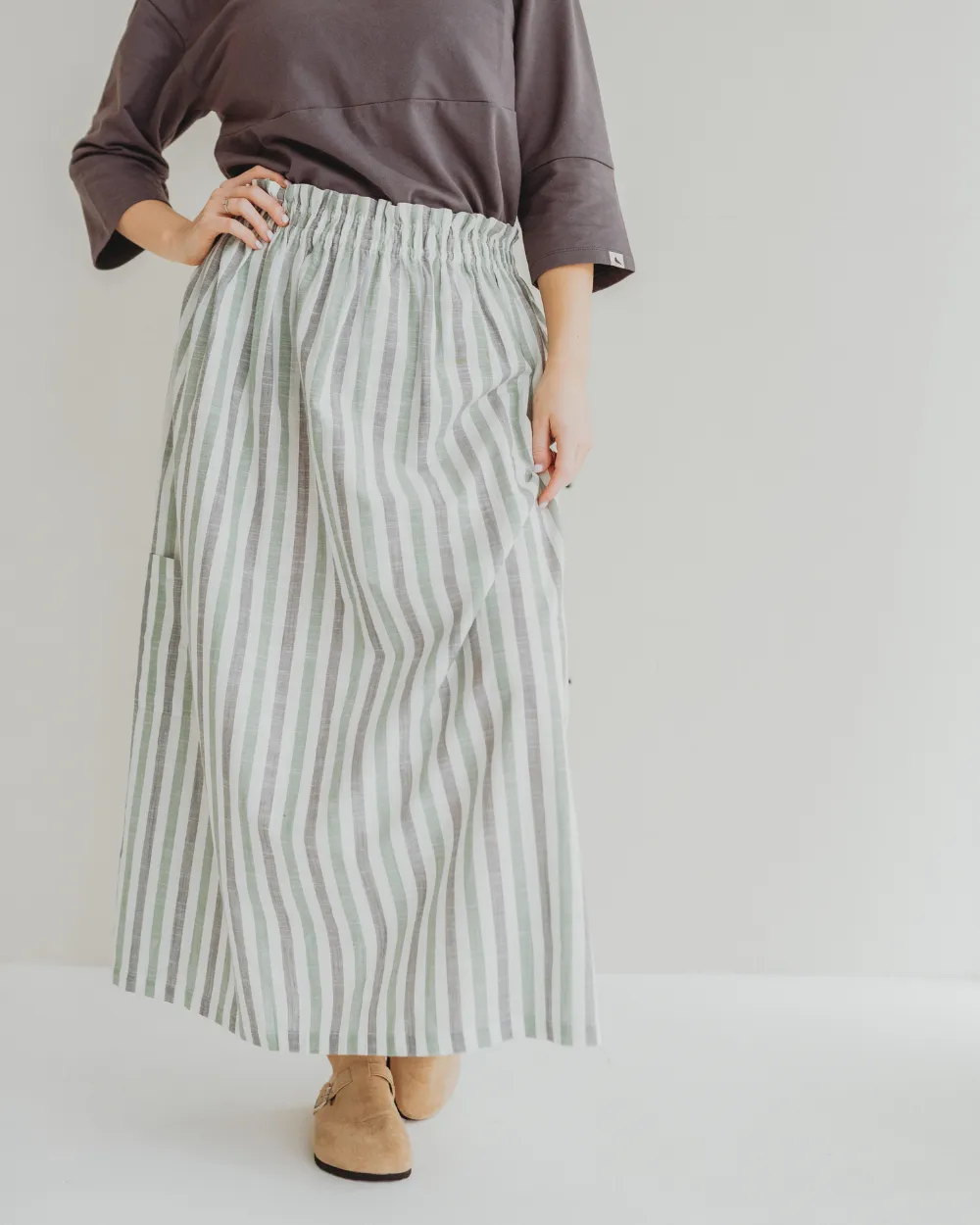 Anna Woven Stripe Dress Skirt
