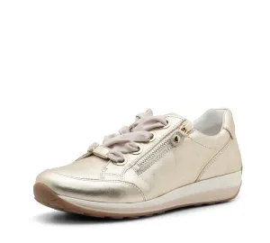 ARA OLLIE PLATINUM LEATHER ZIP SNEAKER