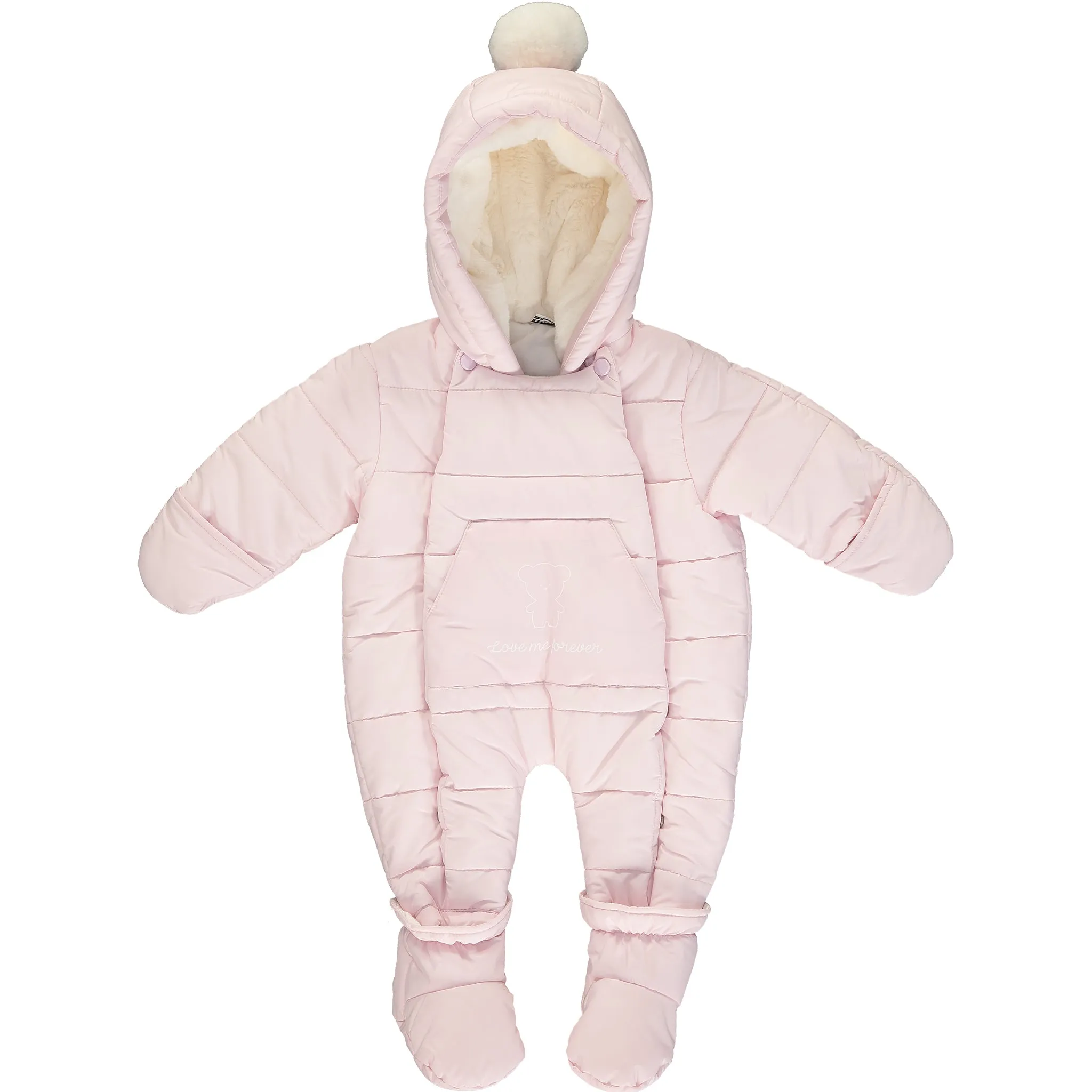 Baby Girl Pink Padded Snowsuit