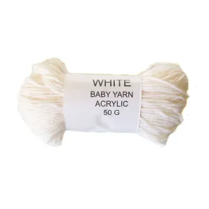 Baby Yarn White Pack of 5