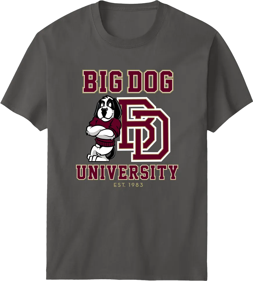 Bd University Burgundy Gold T-shirt