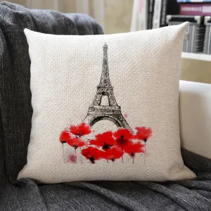 Beautiful Flowers Linen Pillowcase