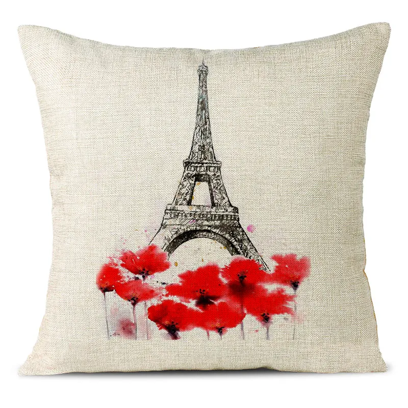 Beautiful Flowers Linen Pillowcase