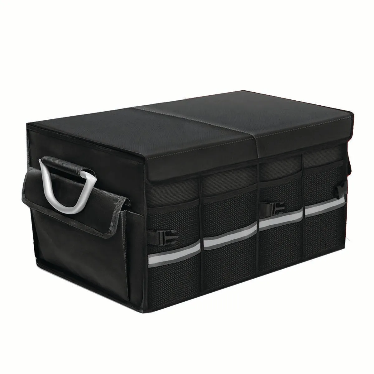 Big Trunk Organizer, Cargo Organizer SUV Trunk Storage Waterproof Collapsible Durable Multi Compartments VE12994