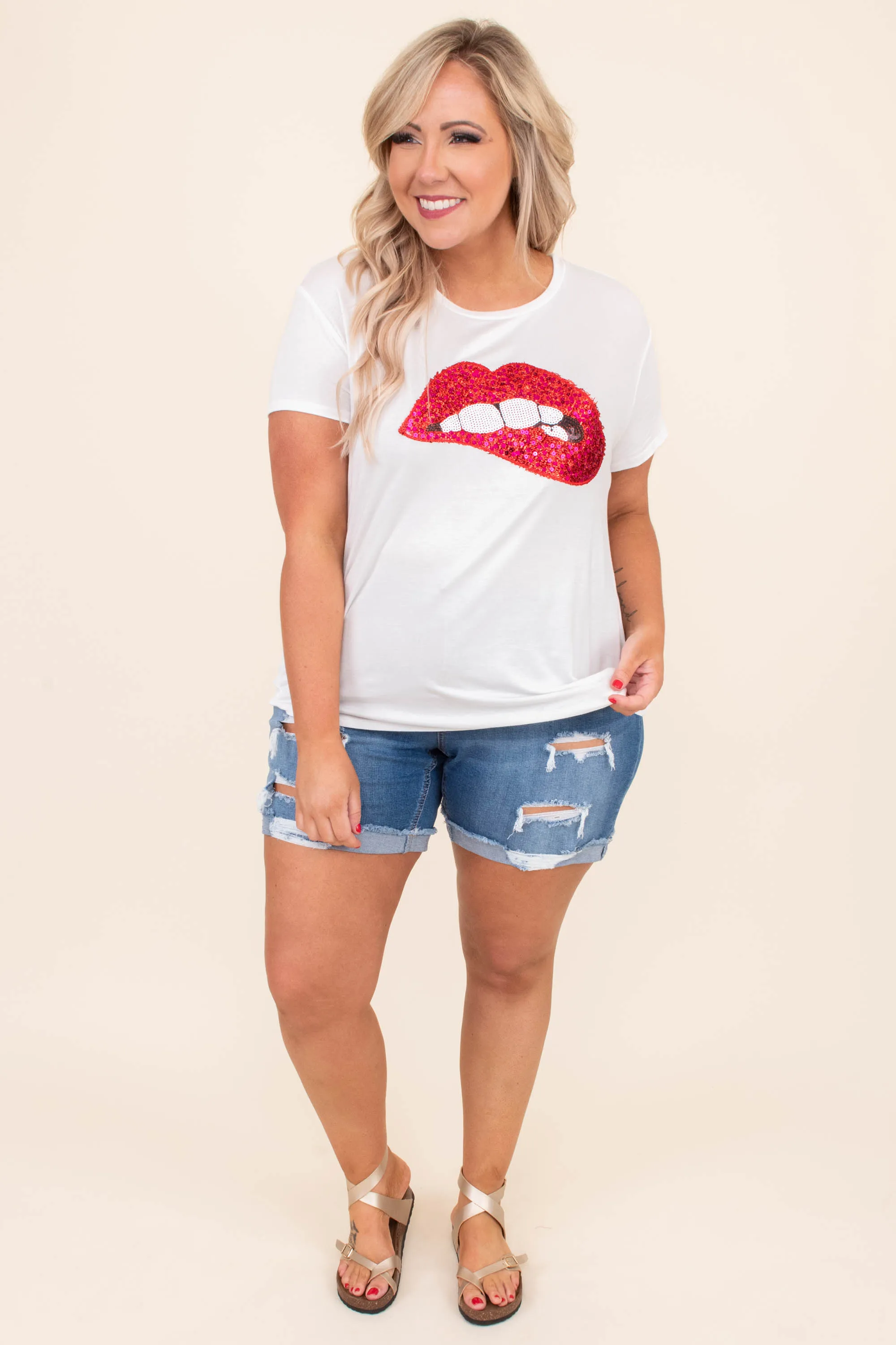 Bite Me Top, Ivory