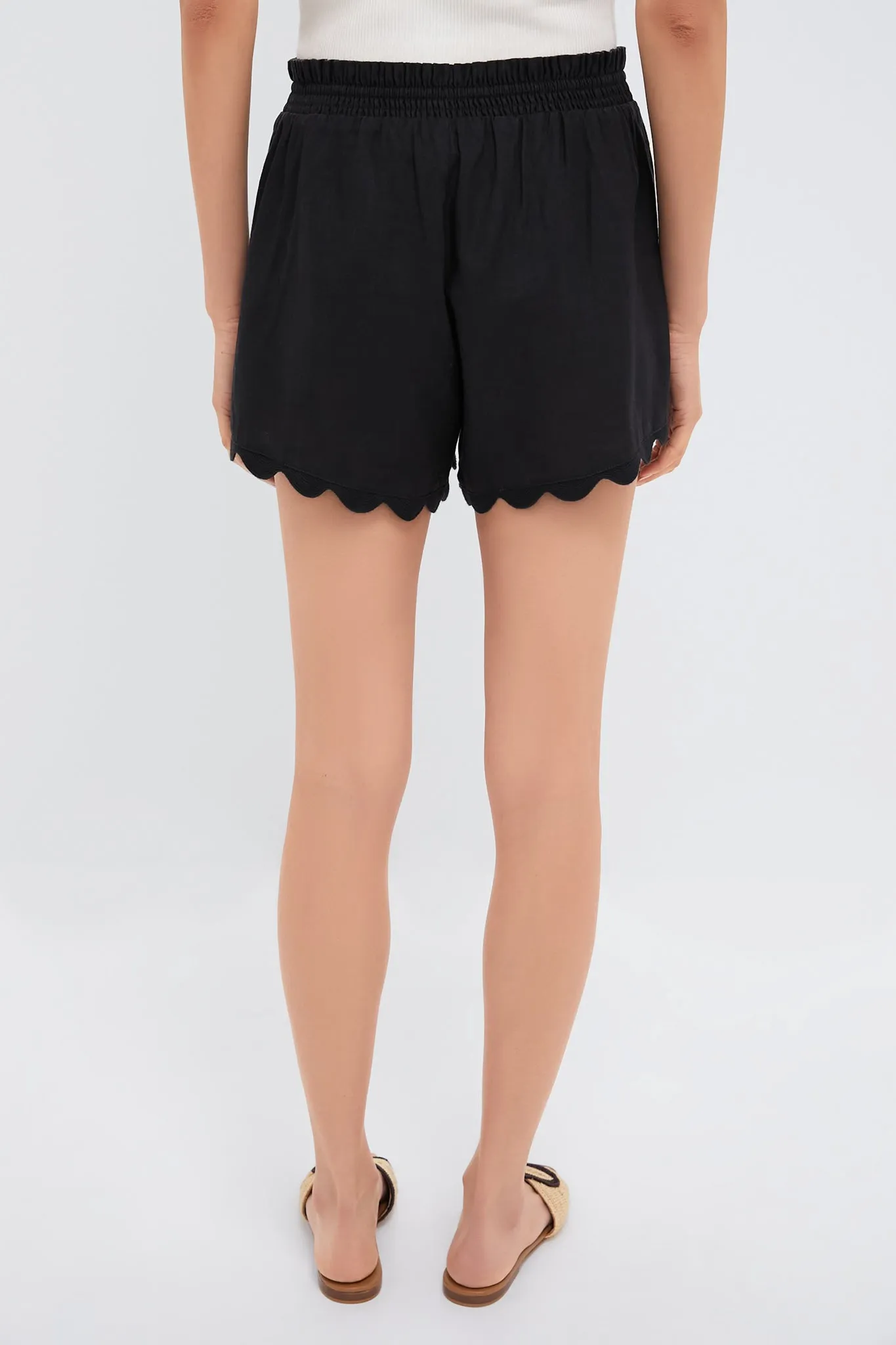 Black Linen Ava Short