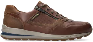 'Bradley' men's lace-zip sneaker - chetnut brown