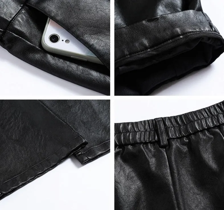 Brigitta High Waist Vegan Leather Pants