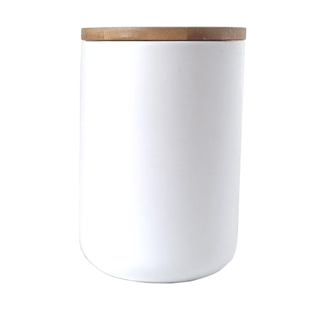 Ceramic Storage Jar - White - 1000ml