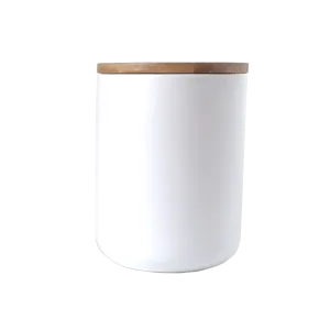 Ceramic Storage Jar- White - 800 ml