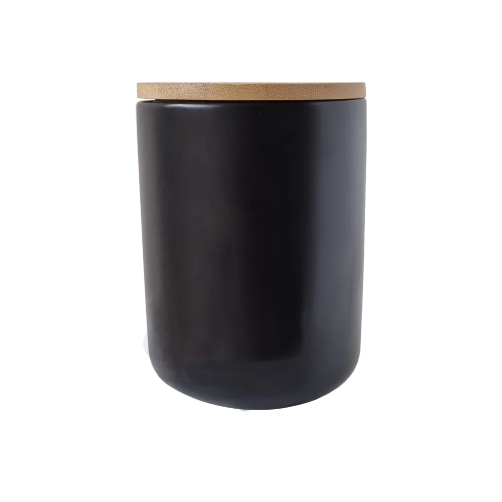 Ceramic Storage Jar- White - 800 ml