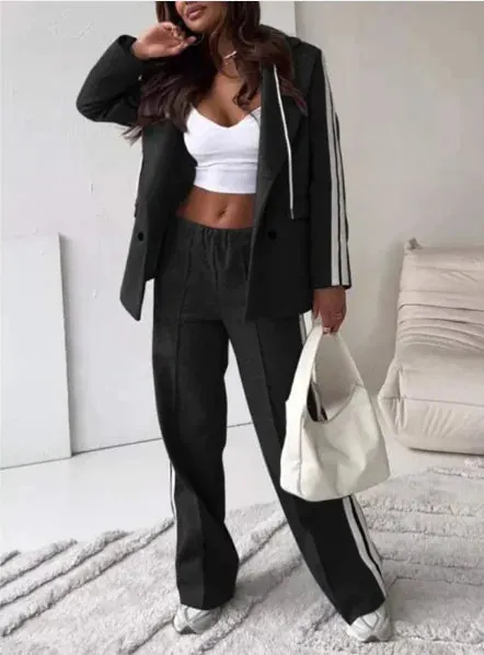 Chic Ribbon Hooded Lounge Set women