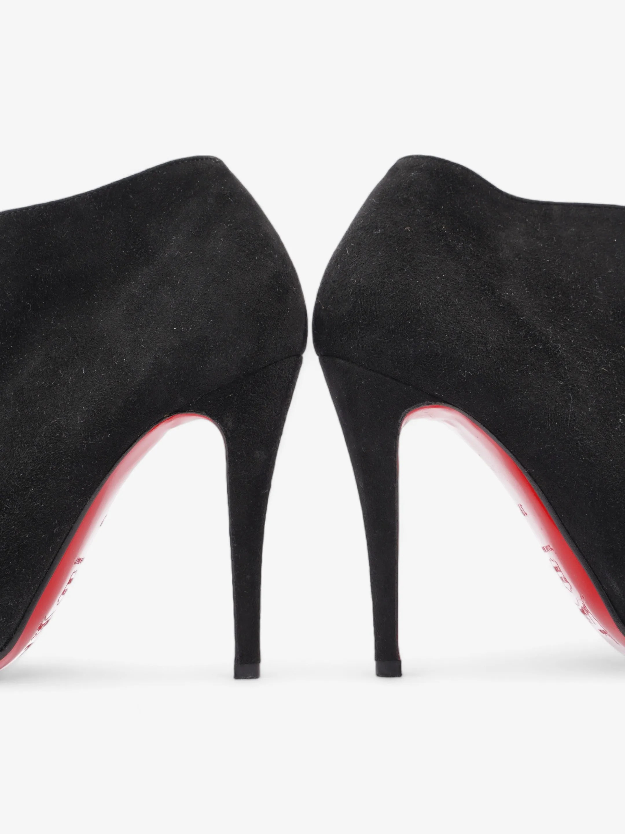 Christian Louboutin Belle Ankle Booties 110mm Black Suede EU 39 UK 6
