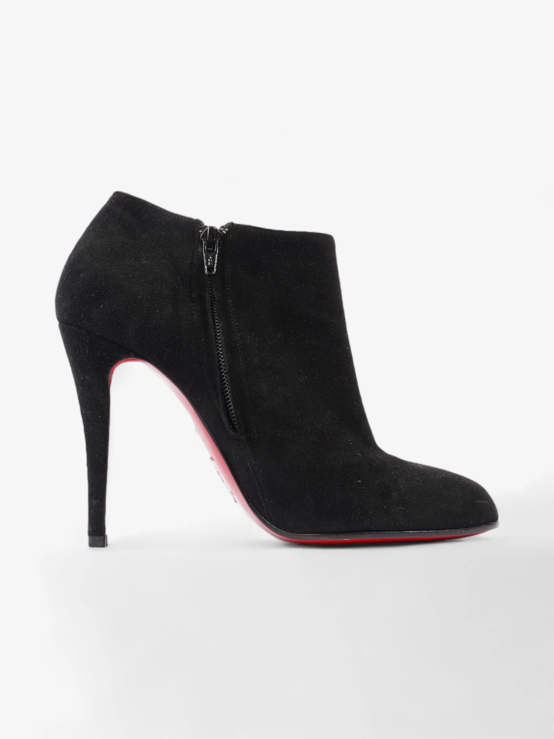 Christian Louboutin Belle Ankle Booties 110mm Black Suede EU 39 UK 6