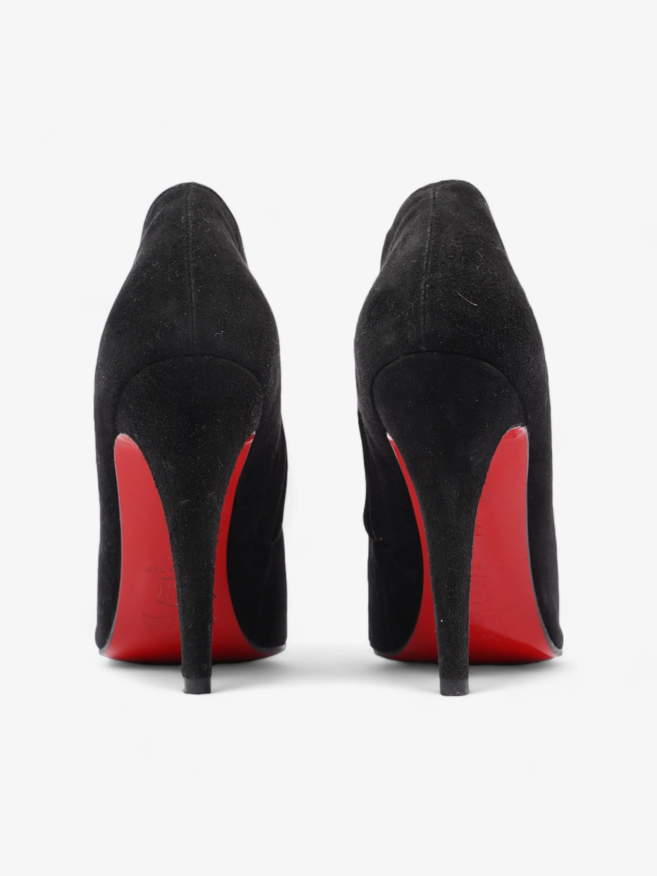 Christian Louboutin Belle Ankle Booties 110mm Black Suede EU 39 UK 6