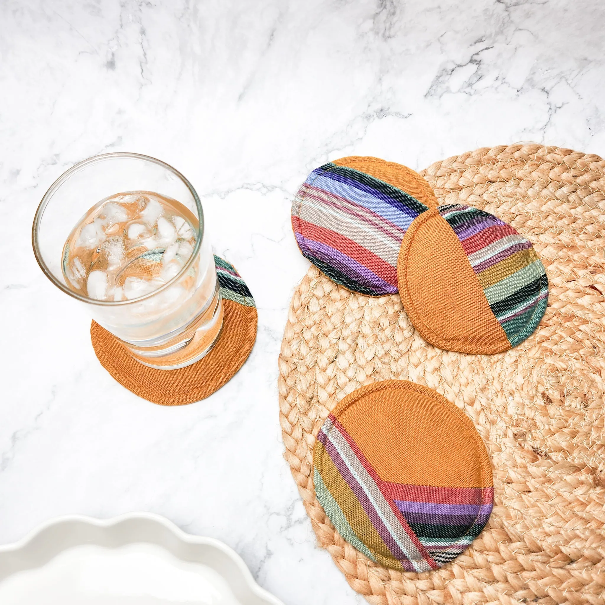 Circular Woven Guatemalan Coasters