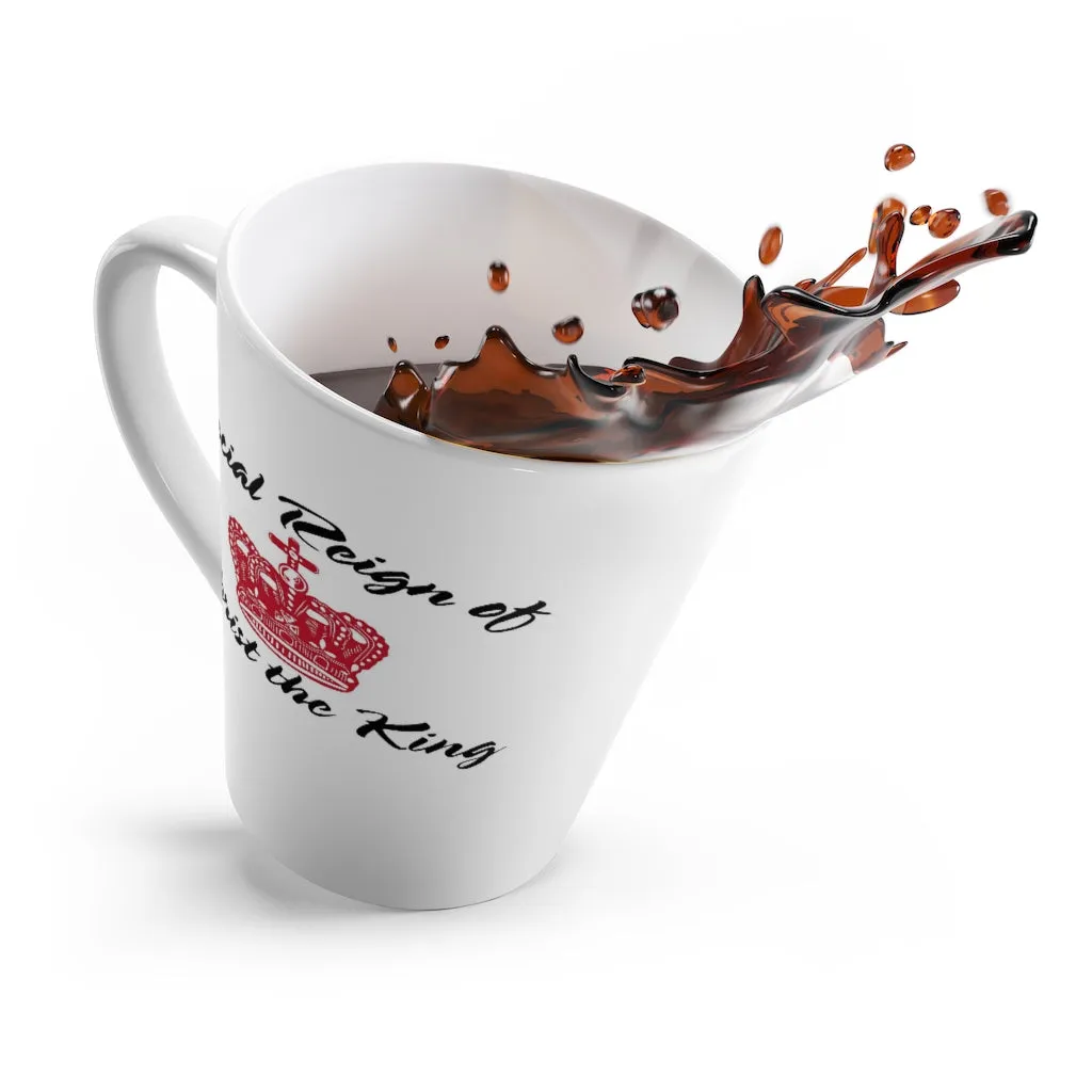 Coffee Tea Cup Jesus is King Catholic Traditional Christmas birthday gift Christianity porcelain