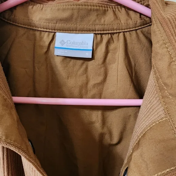 Columbia Women's Blue Point Creek Corduroy Shirt Jacket, Camel Brown, Small