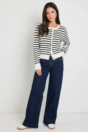 Concert Indigo Mid Rise Wide Leg Pocket Jean