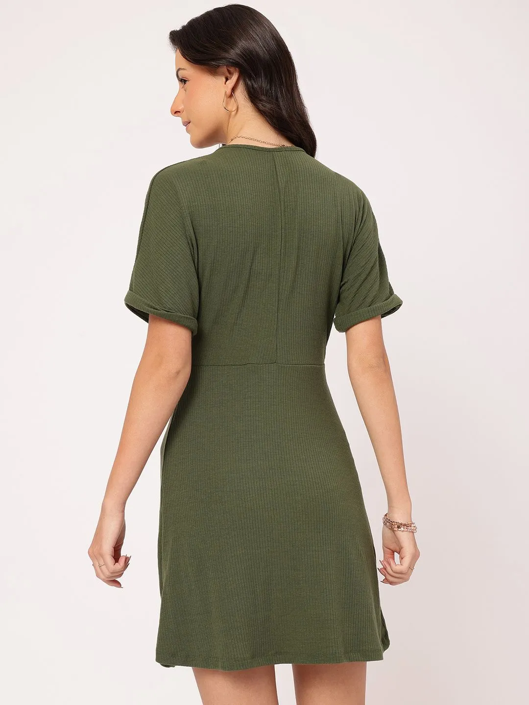 DressBerry Elegant Essense Ribbed Empire Dress