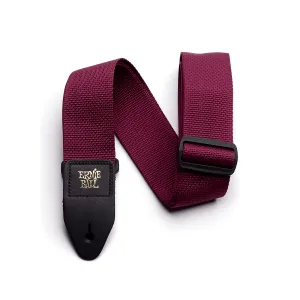 Ernie Ball Polypro Guitar Strap, Burgundy