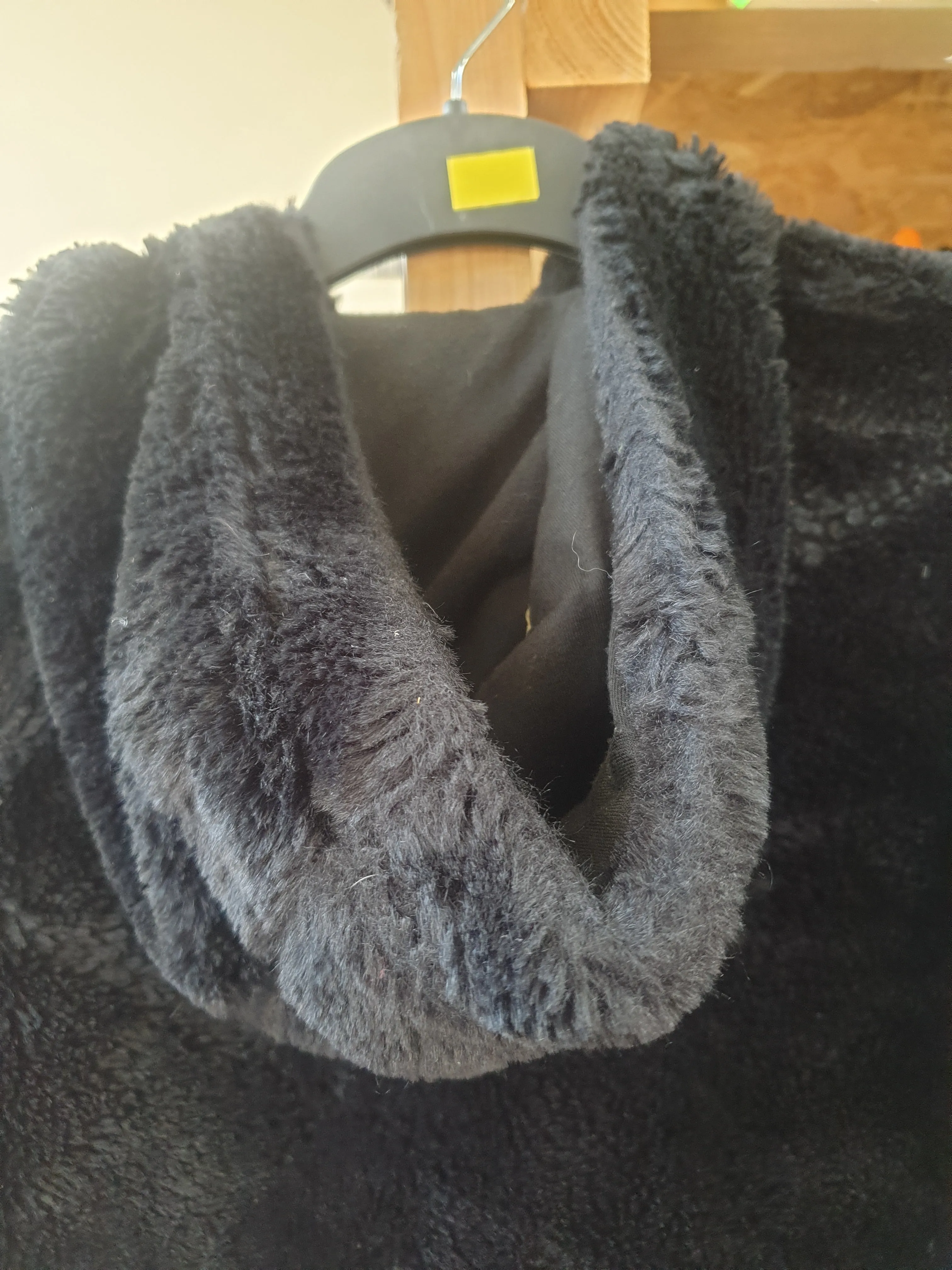 F&F size 10-11 black faux fur bomber jacket FREE POSTAGE 🟢