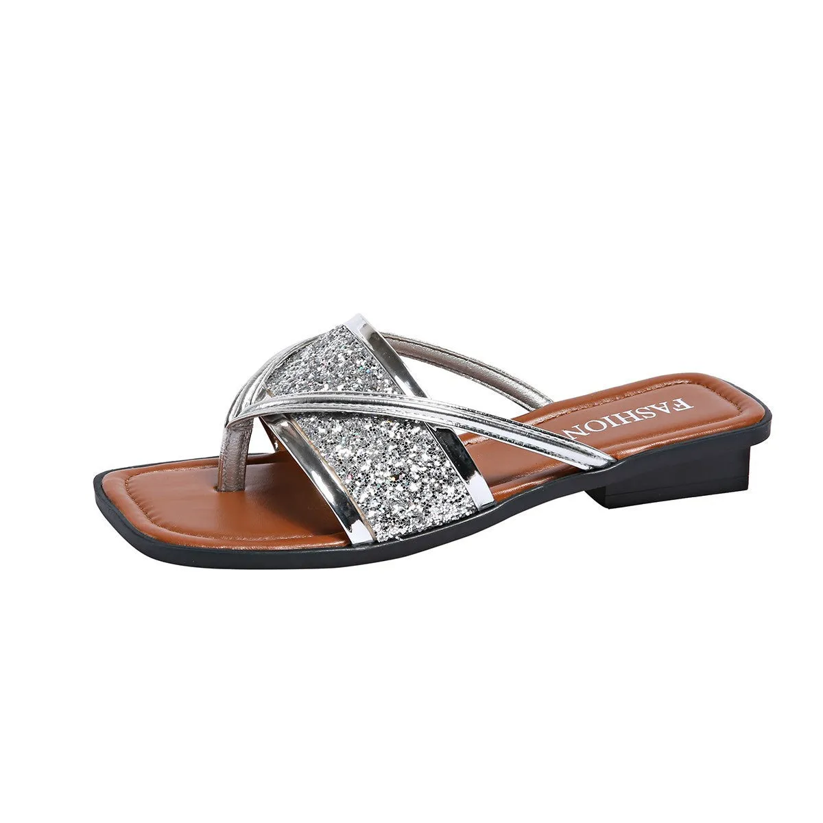 Fashion Plus Size Woven Clip Toe Fashion Shoes