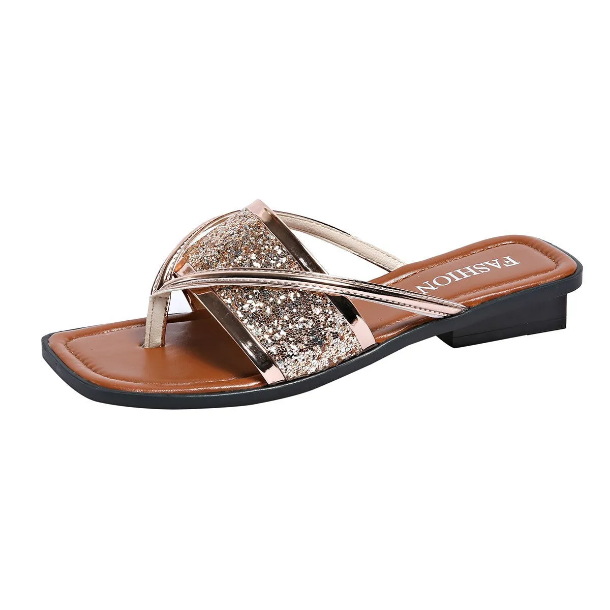 Fashion Plus Size Woven Clip Toe Fashion Shoes