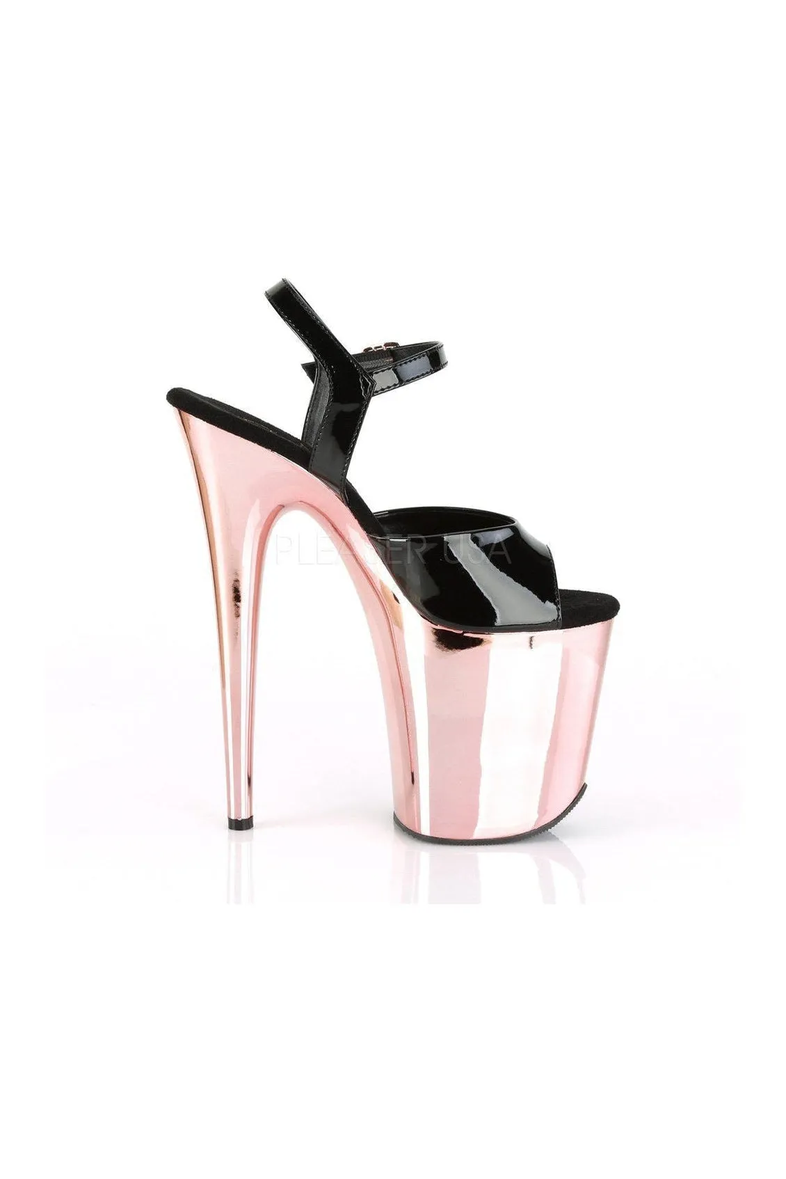 FLAMINGO-809 Platform Sandal | Black Patent