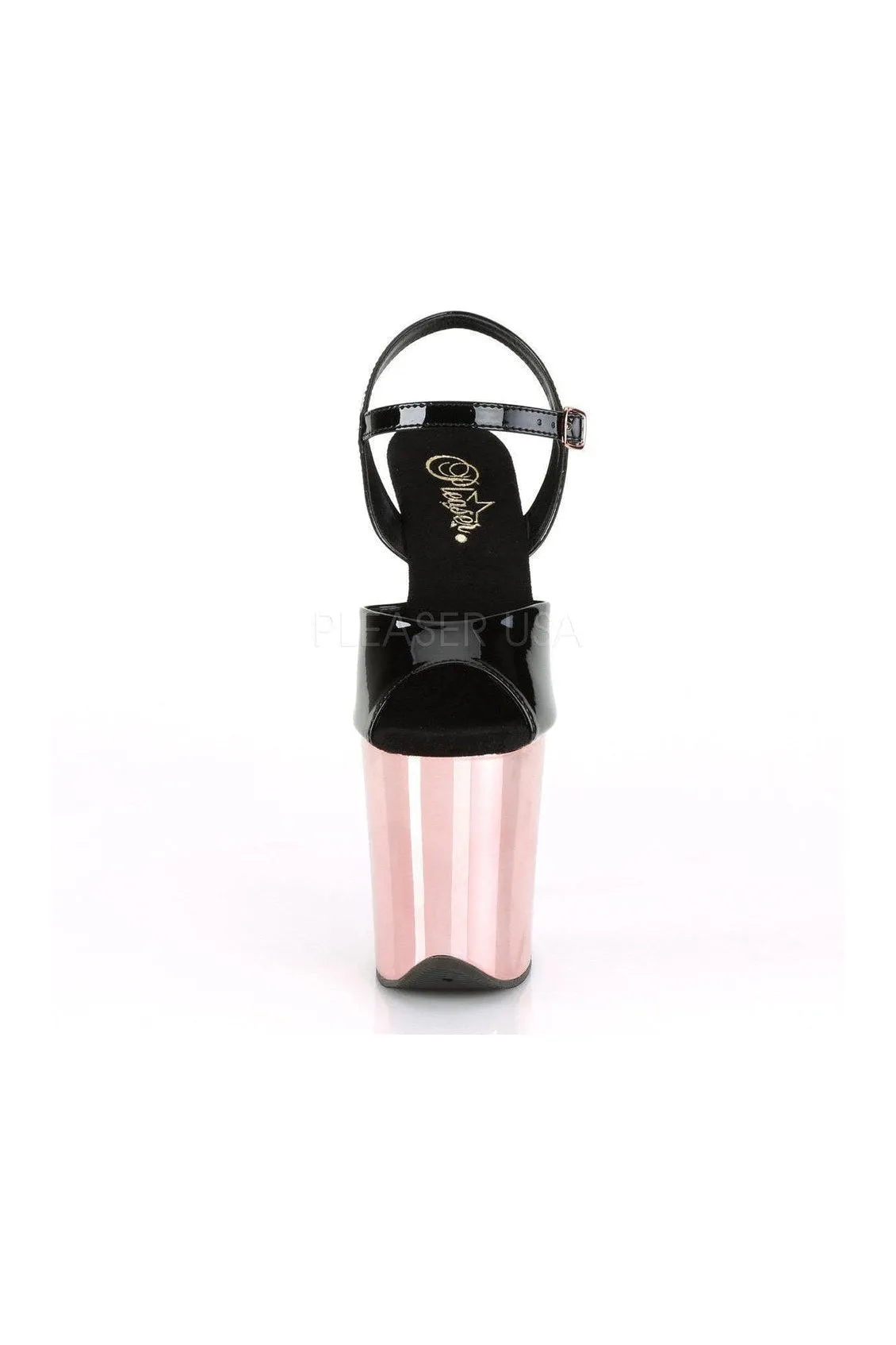 FLAMINGO-809 Platform Sandal | Black Patent