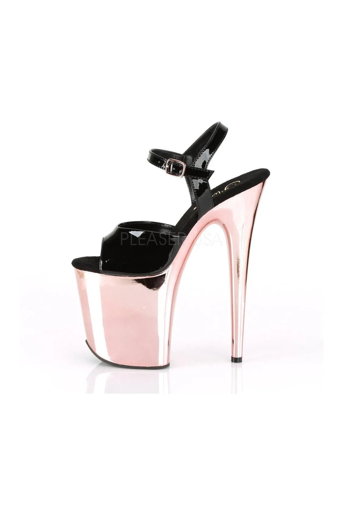 FLAMINGO-809 Platform Sandal | Black Patent