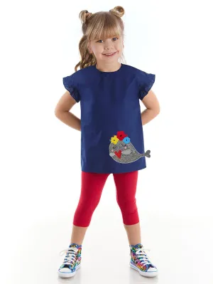 Floral Fish Girl Tunic Tights Set