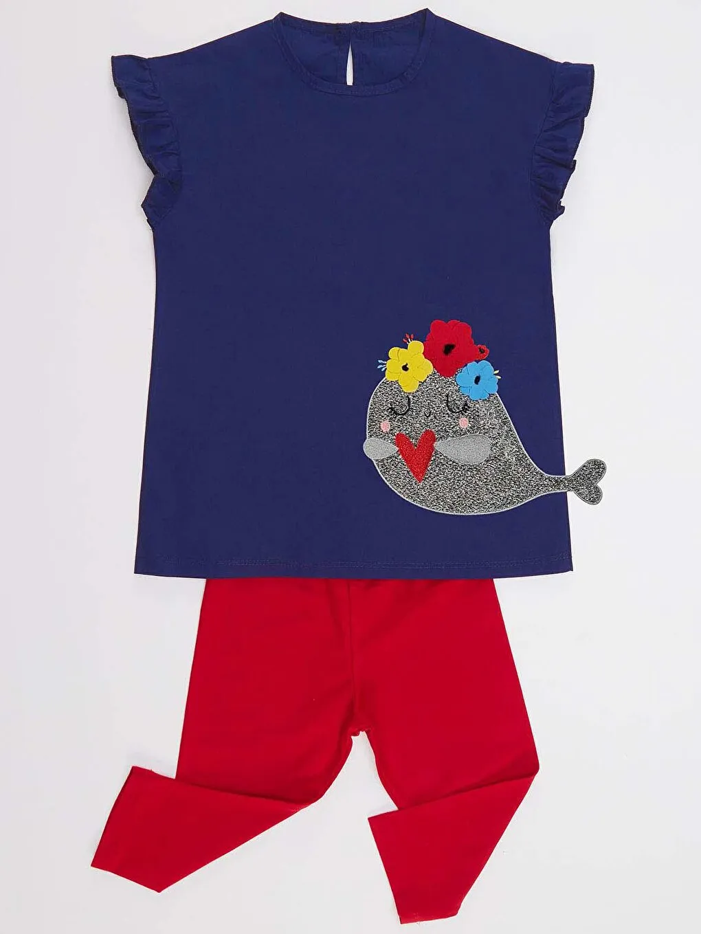 Floral Fish Girl Tunic Tights Set