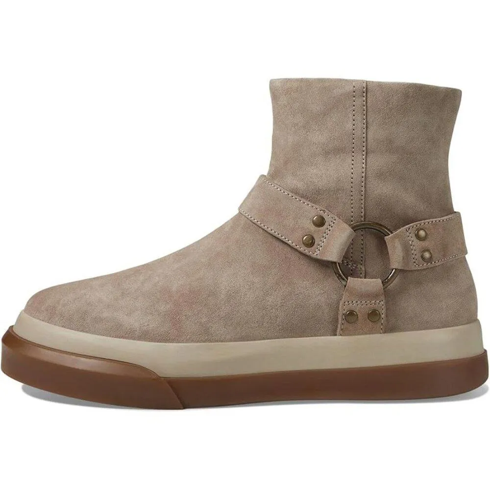Free People Boots Bodhi Taupe Suede Leather Harness Ankle Booties