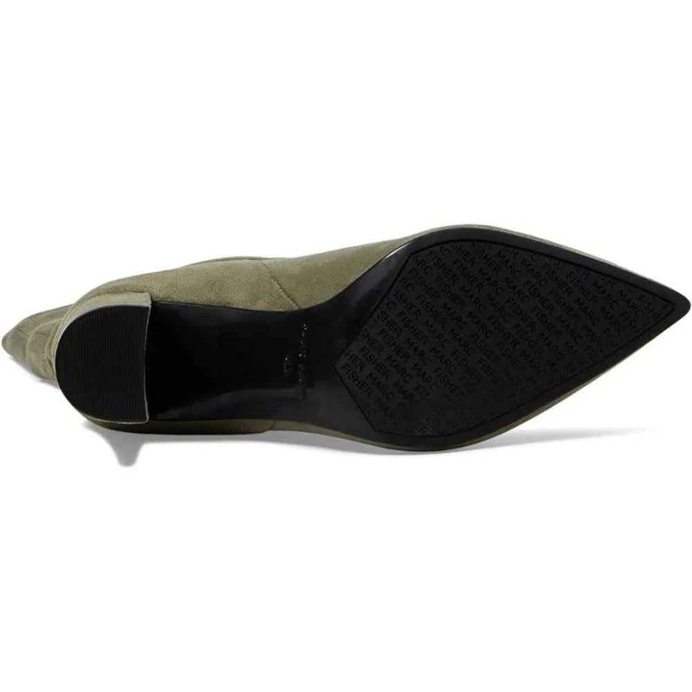 Galley Green Slouchy Heeled Booties