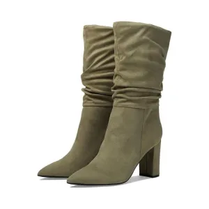 Galley Green Slouchy Heeled Booties
