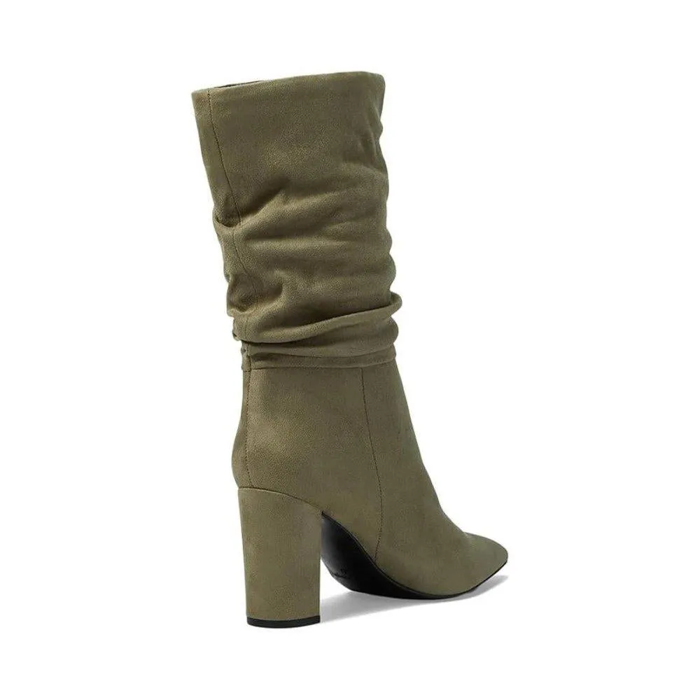 Galley Green Slouchy Heeled Booties