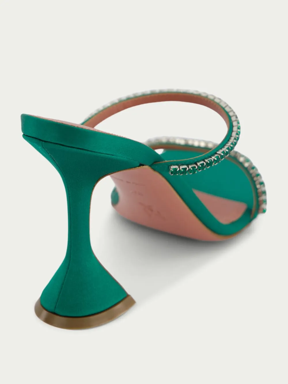 Gilda 95mm Crystal-Embellished Satin Sandals