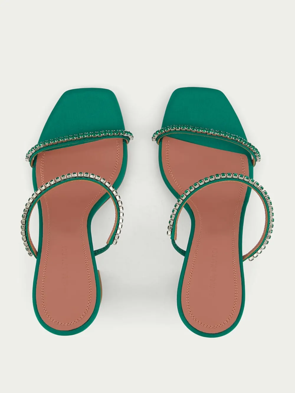 Gilda 95mm Crystal-Embellished Satin Sandals