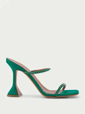 Gilda 95mm Crystal-Embellished Satin Sandals