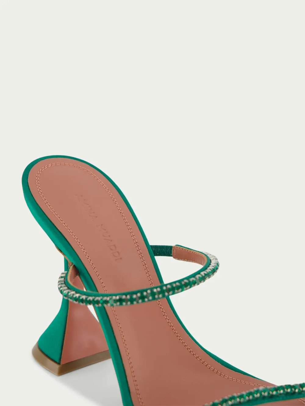 Gilda 95mm Crystal-Embellished Satin Sandals