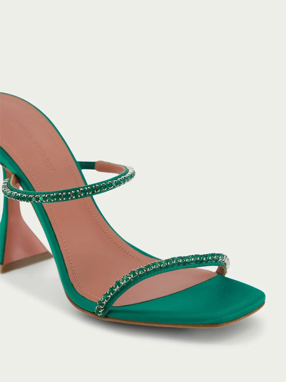 Gilda 95mm Crystal-Embellished Satin Sandals