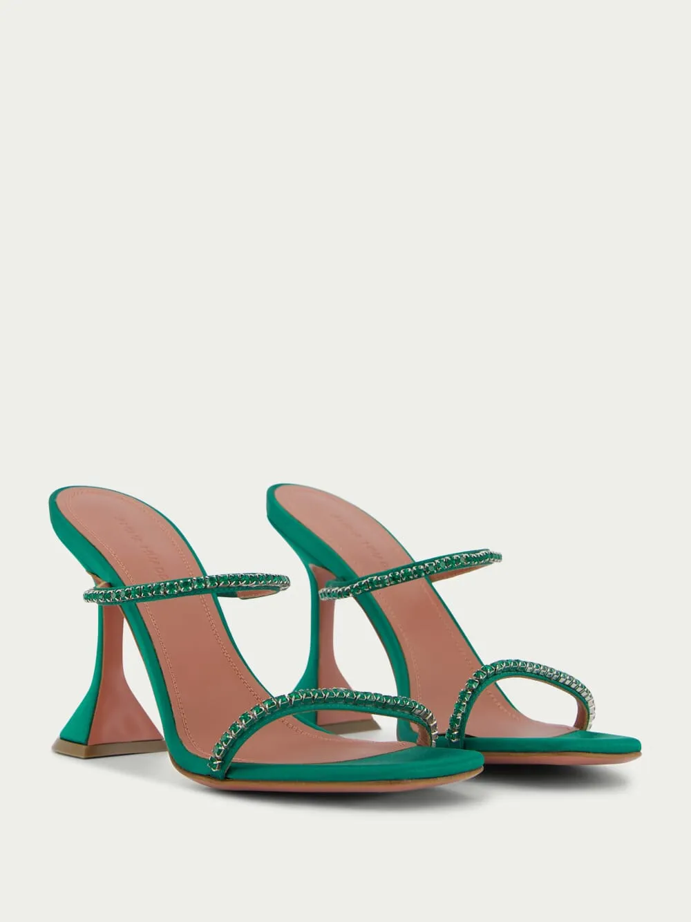 Gilda 95mm Crystal-Embellished Satin Sandals