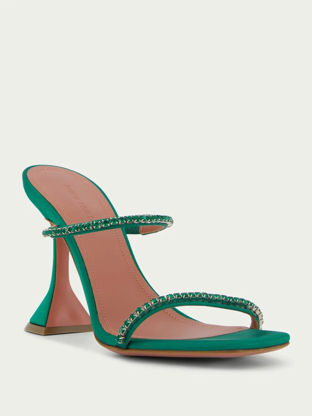 Gilda 95mm Crystal-Embellished Satin Sandals